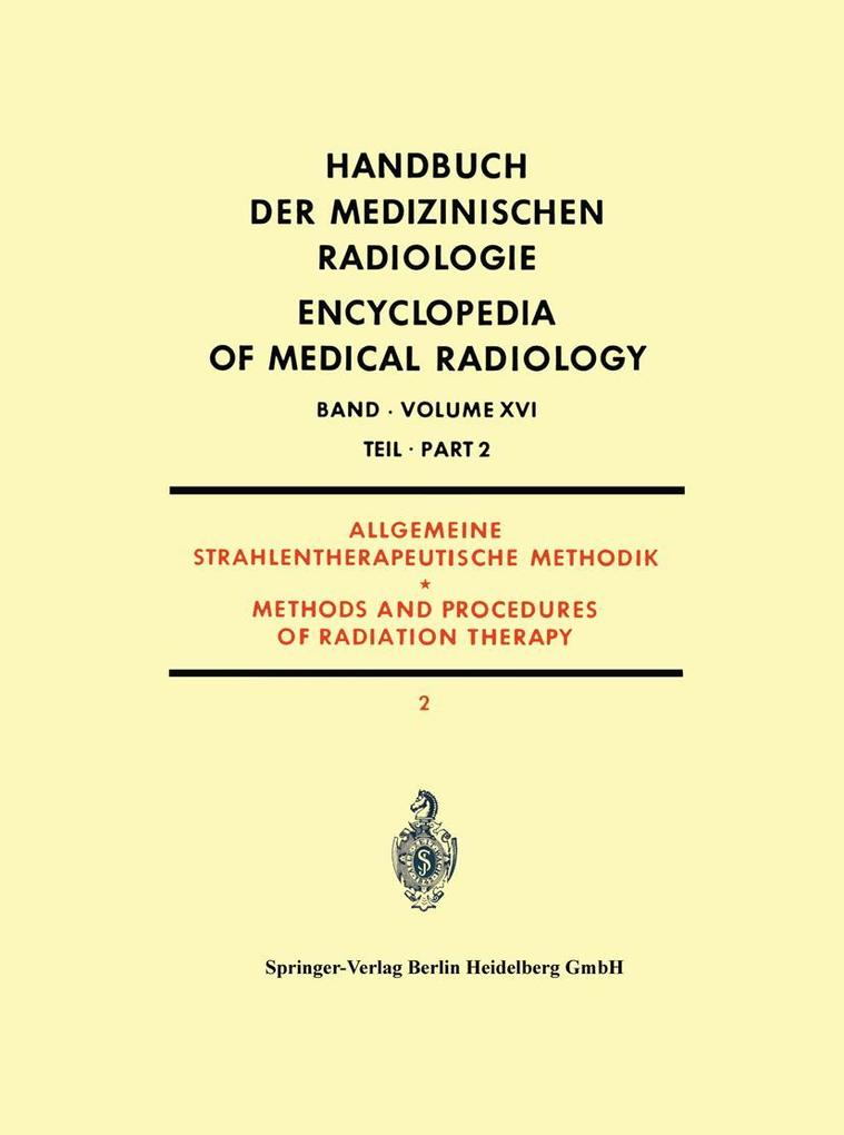 Allgemeine Strahlentherapeutische Methodik