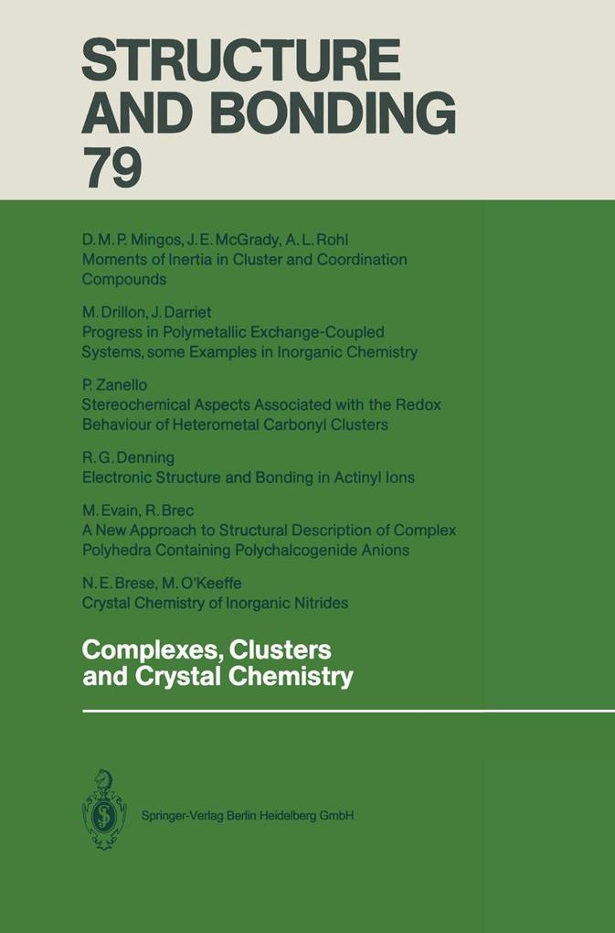 Complexes Clusters and Crystal Chemistry