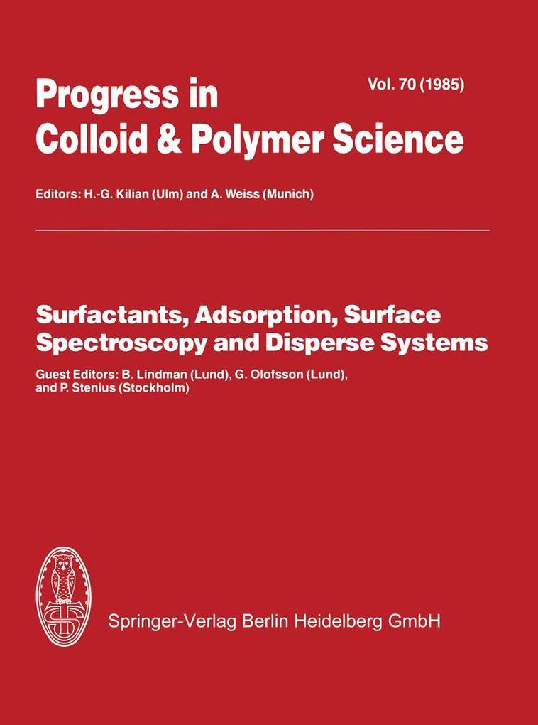 Surfactants Adsorption Surface Spectroscopy and Disperse Systems