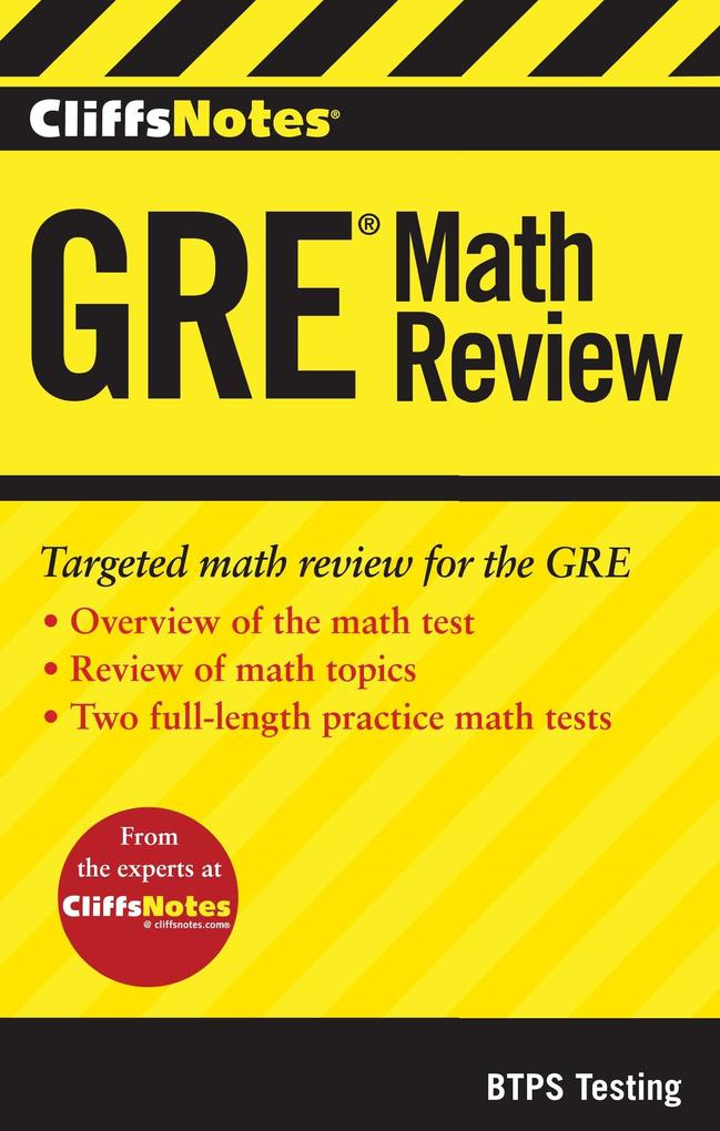 CliffsNotes GRE Math Review
