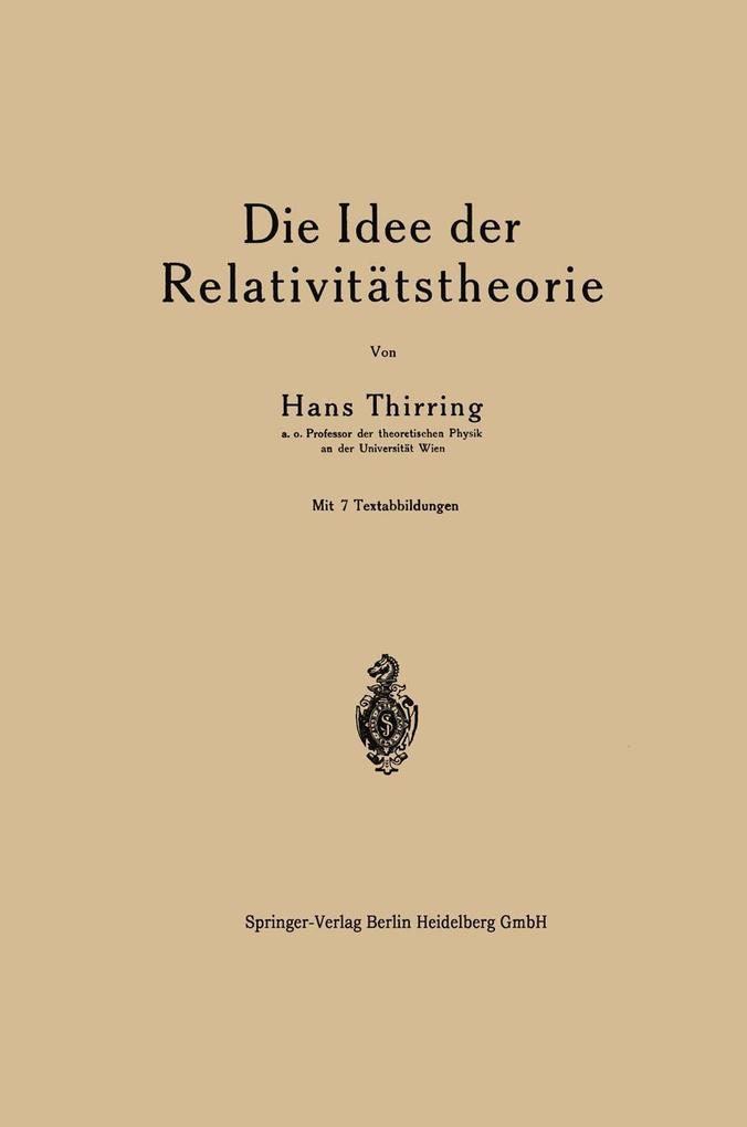 Die Idee der Relativitätstheorie
