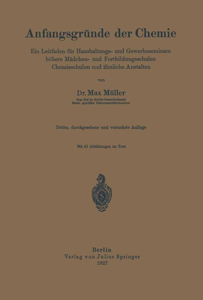 Anfangsgründe der Chemie