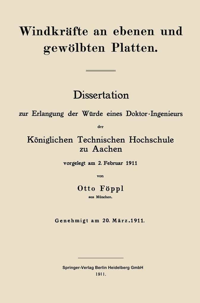 Windkräfte an ebenen und gewölbten Platten