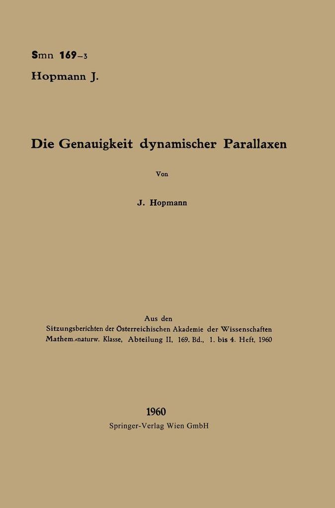 Die Genauigkeit dynamischer Parallaxen
