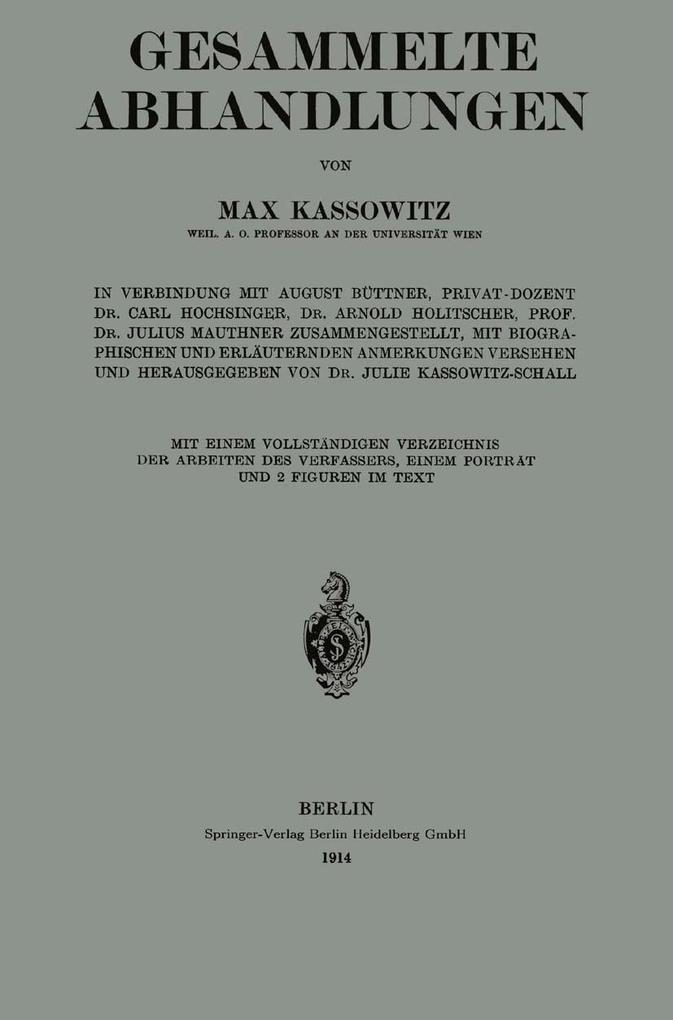 Gesammelte Abhandlungen