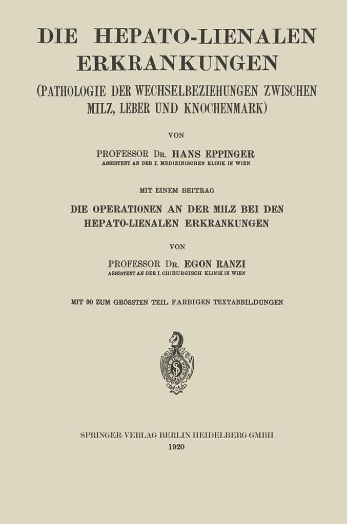 Die Hepato-Lienalen Erkrankungen