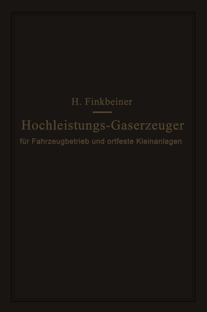Hochleistungs-Gaserzeuger