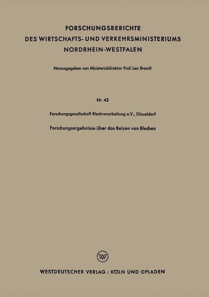 Forschungsergebnisse über das Beizen von Blechen