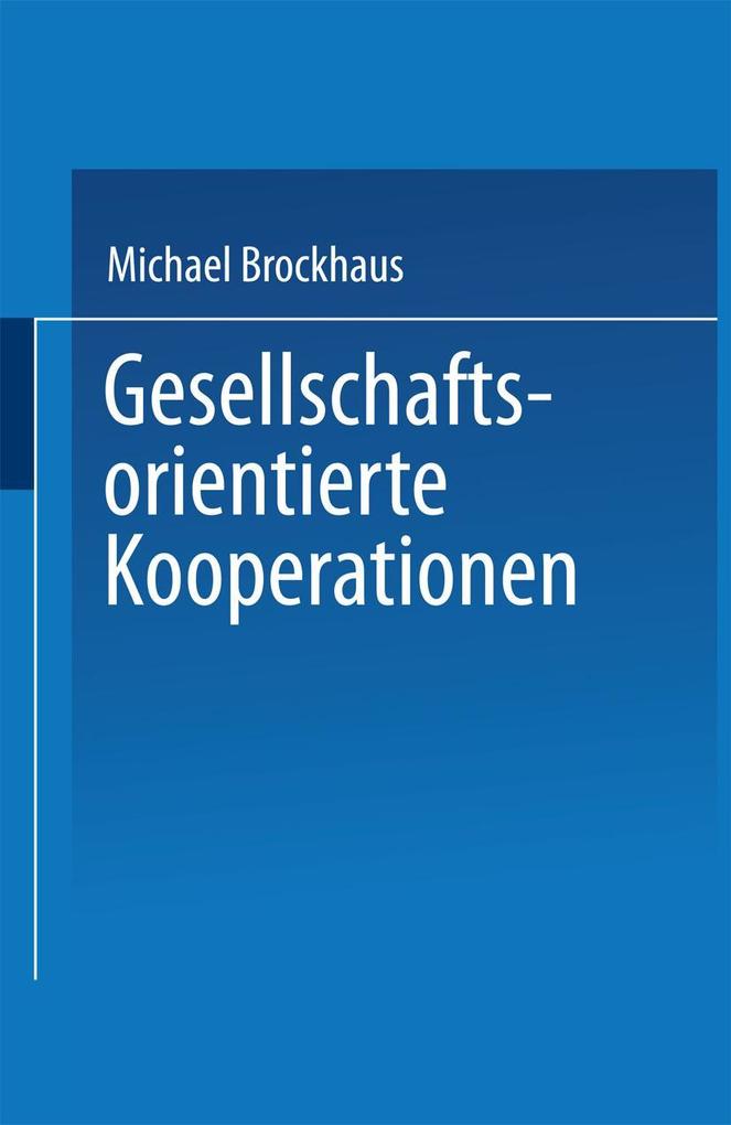 Gesellschaftsorientierte Kooperationen