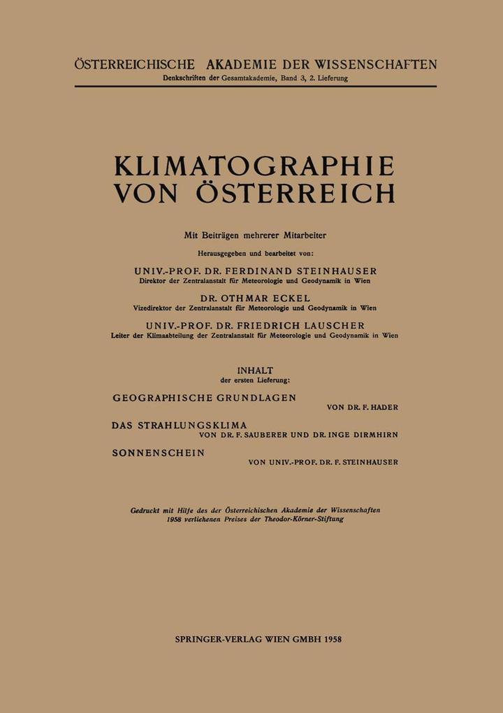 Klimatographie von Österreich