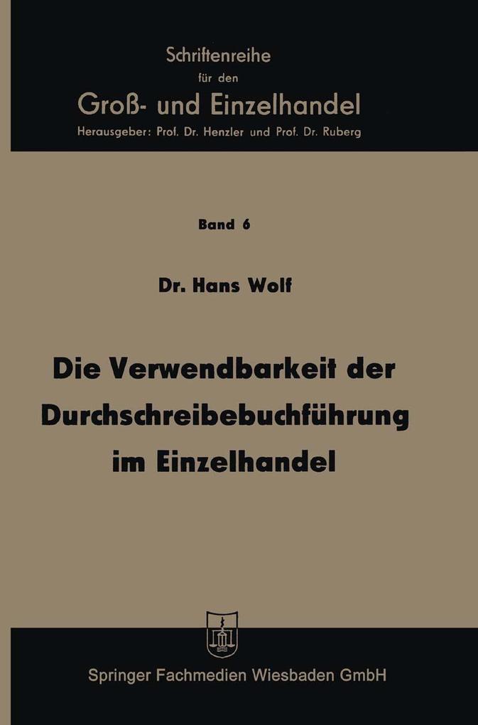 Die Verwendbarkeit der Durchschreibebuchführung im Einzelhandel