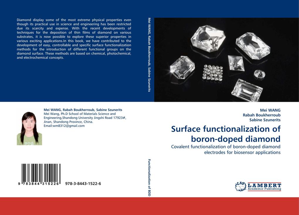 Surface functionalization of boron-doped diamond