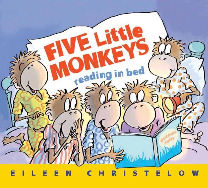 Five Little Monkeys Reading in Bed Board Book