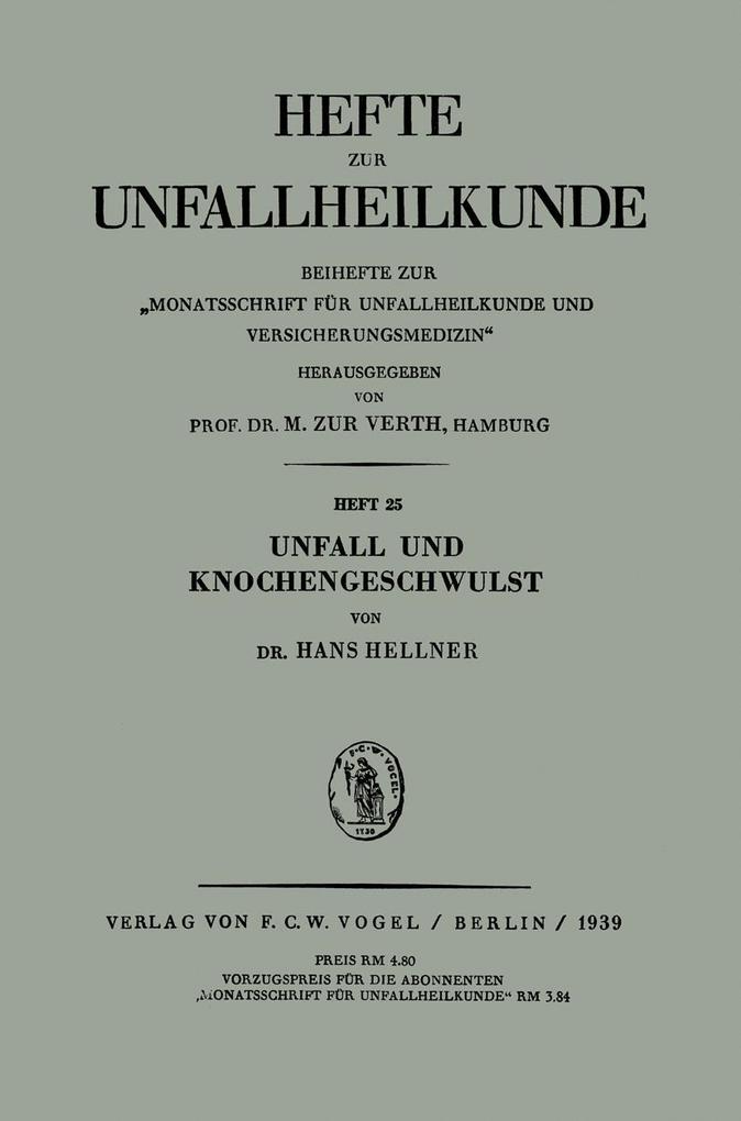 Unfall und Knochengeschwulst