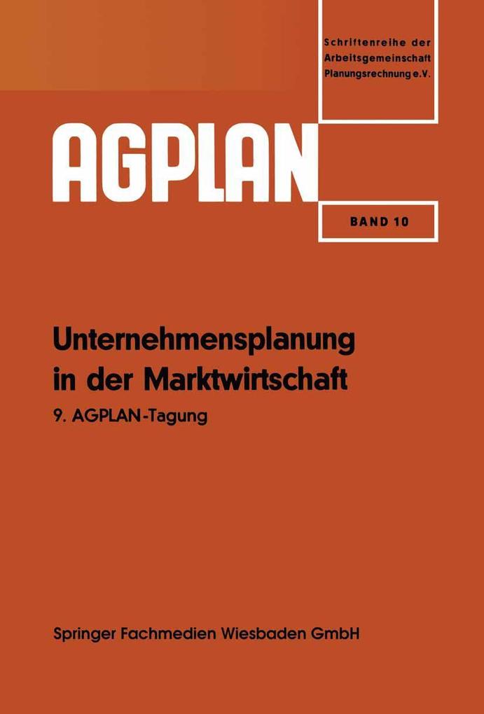 Unternehmensplanung in der Marktwirtschaft