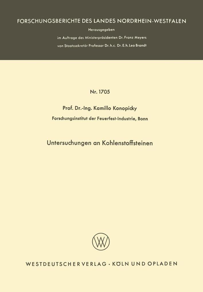 Untersuchungen an Kohlenstoffsteinen