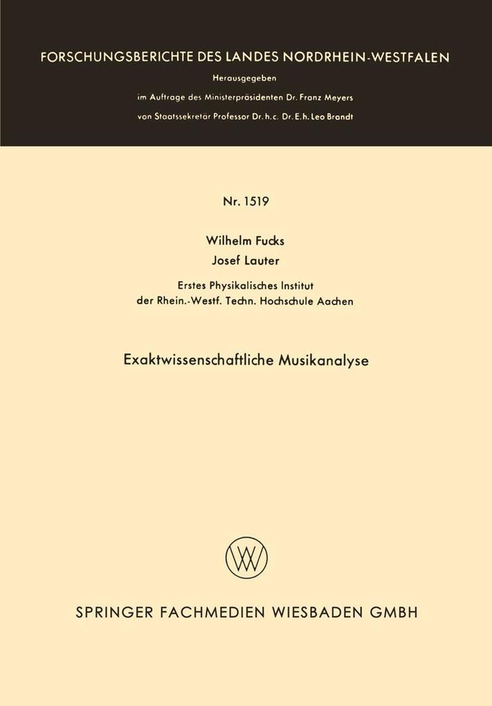 Exaktwissenschaftliche Musikanalyse