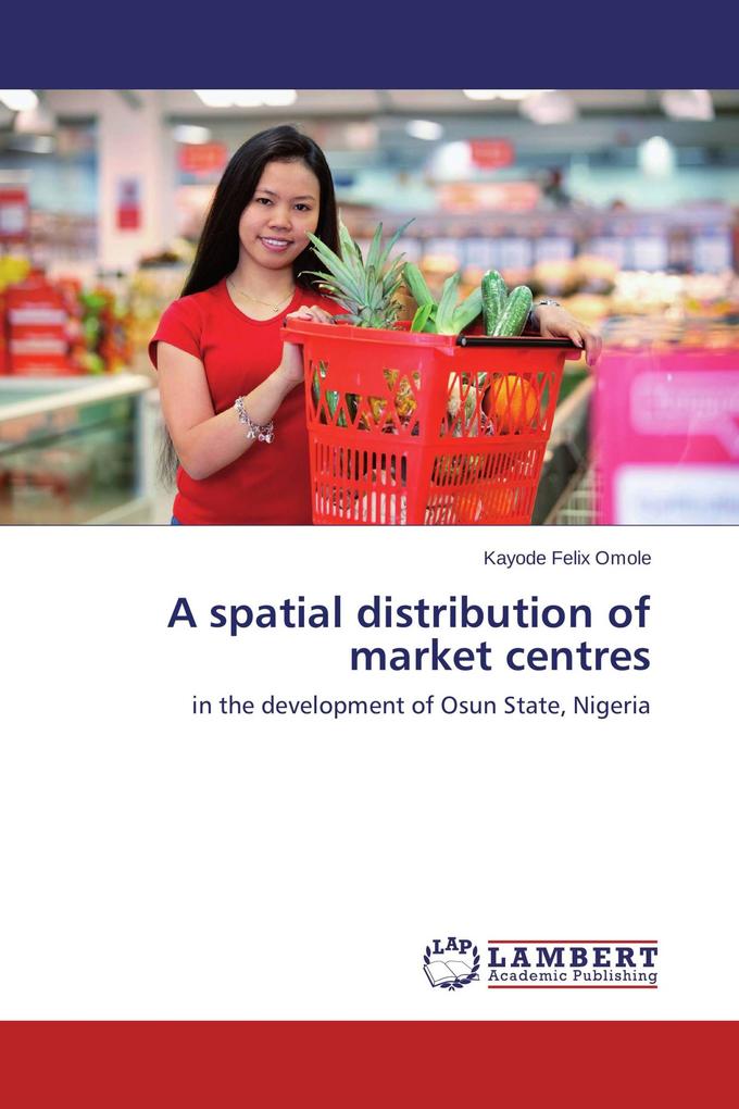 A spatial distribution of market centres