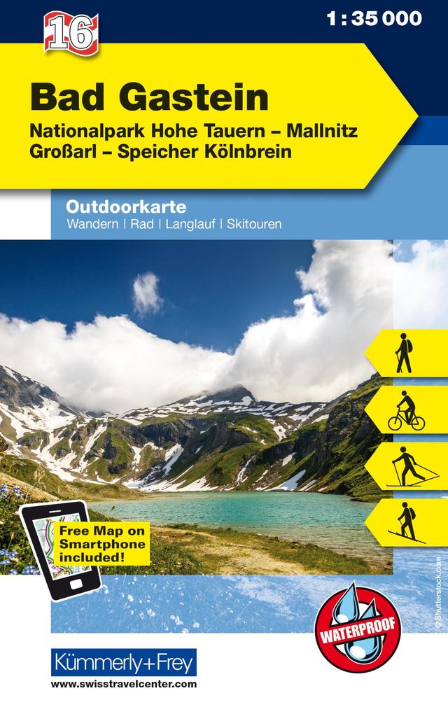 KuF Österreich Outdoorkarte 16 Bad Gastein 1 : 35 000