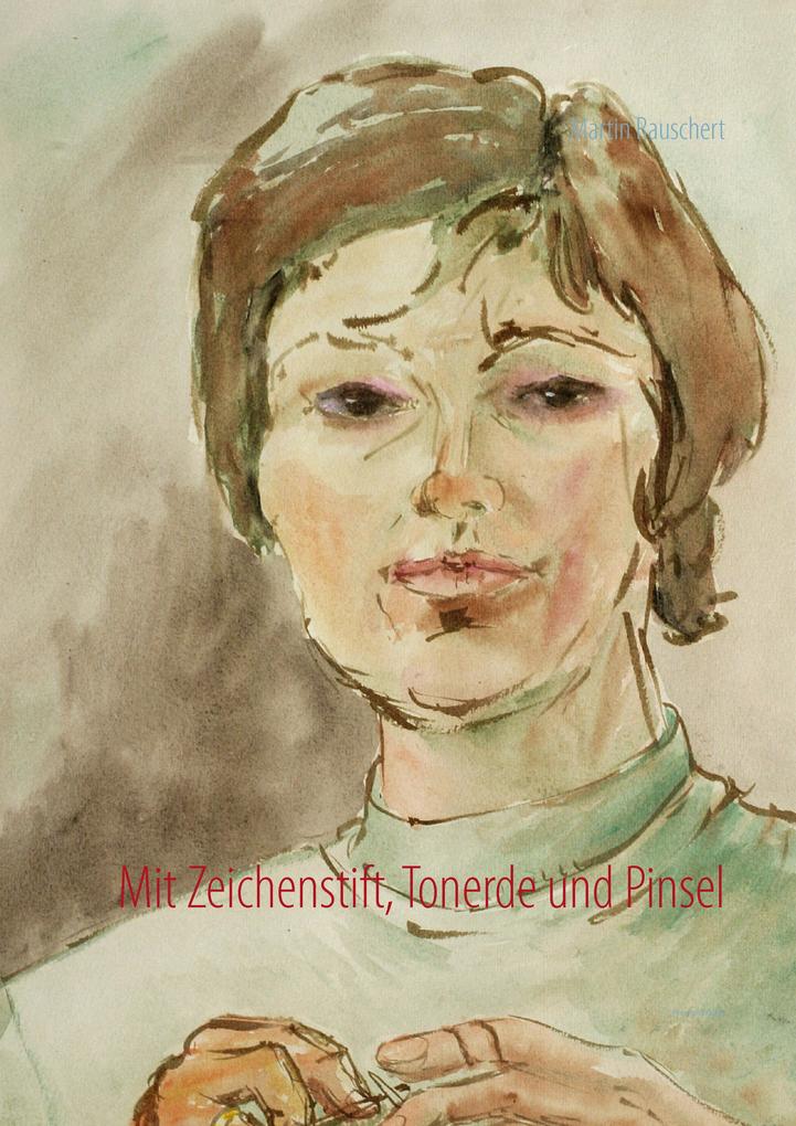 Mit Zeichenstift Tonerde und Pinsel