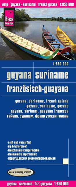 Reise Know-How Landkarte Guyana Suriname Französisch-Guayana (1:850.000)