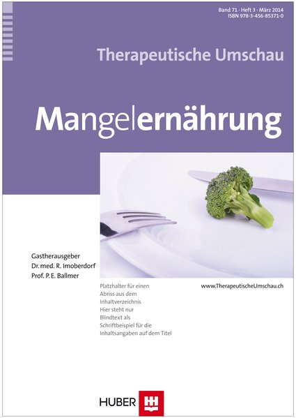 Therapeutische Umschau: Mangelernährung als Buch von Reinhard Imoberdorf - Reinhard Imoberdorf