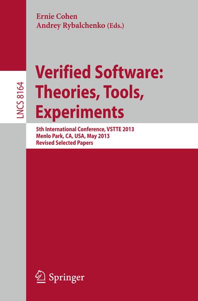 Verified Software: Theorie Tools Experiments