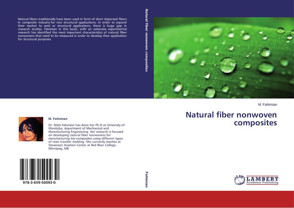 Natural fiber nonwoven composites
