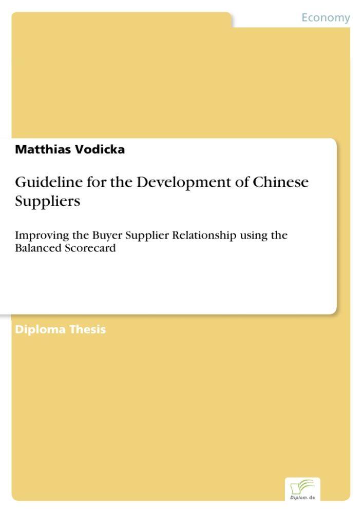 Guideline for the Development of Chinese Suppliers