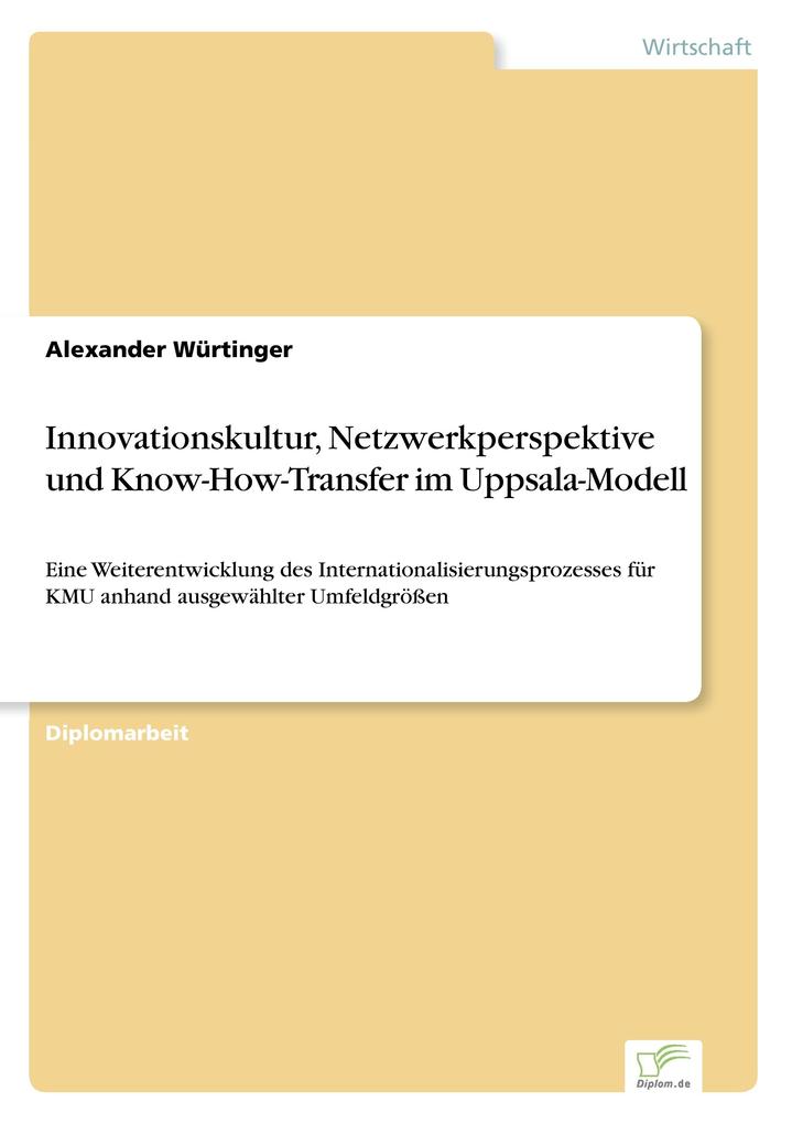 Innovationskultur Netzwerkperspektive und Know-How-Transfer im Uppsala-Modell