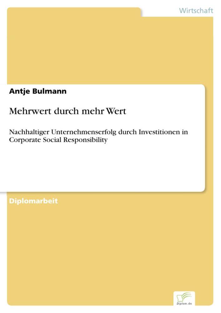 Mehrwert durch mehr Wert
