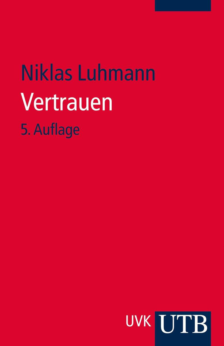 Utb Vertrauen, Fachbücher Von Niklas Luhmann - Bild 3