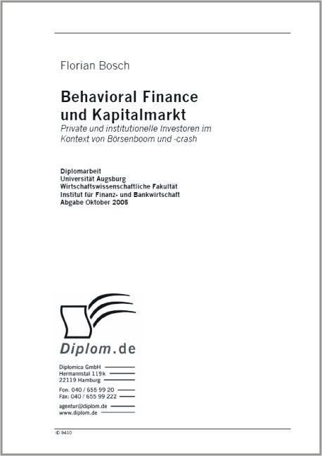 Behavioral Finance und Kapitalmarkt
