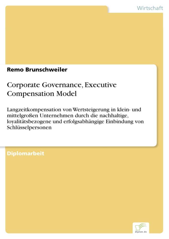Corporate Governance Executive Compensation Model