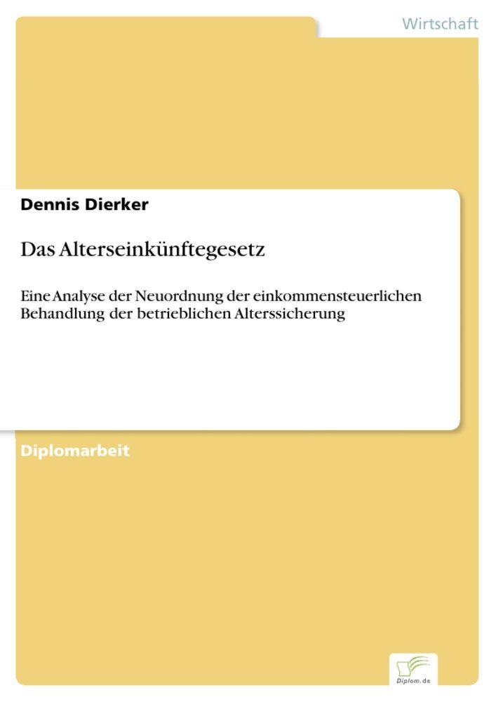 Das Alterseinkünftegesetz