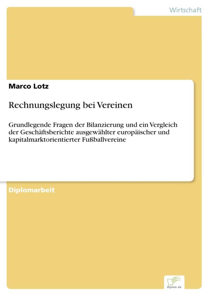 Rechnungslegung bei Vereinen
