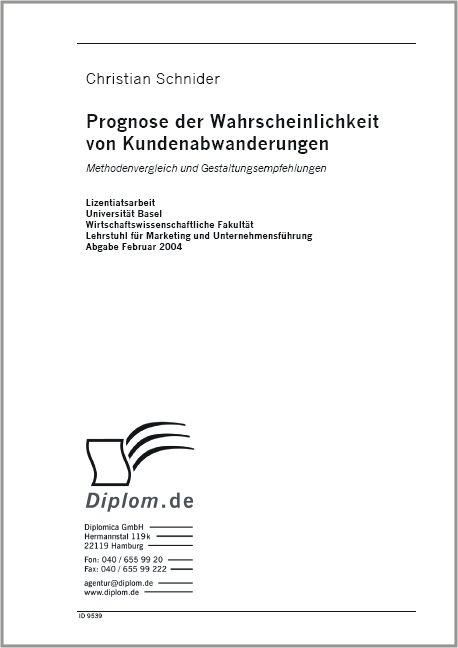 Prognose der Wahrscheinlichkeit von Kundenabwanderungen