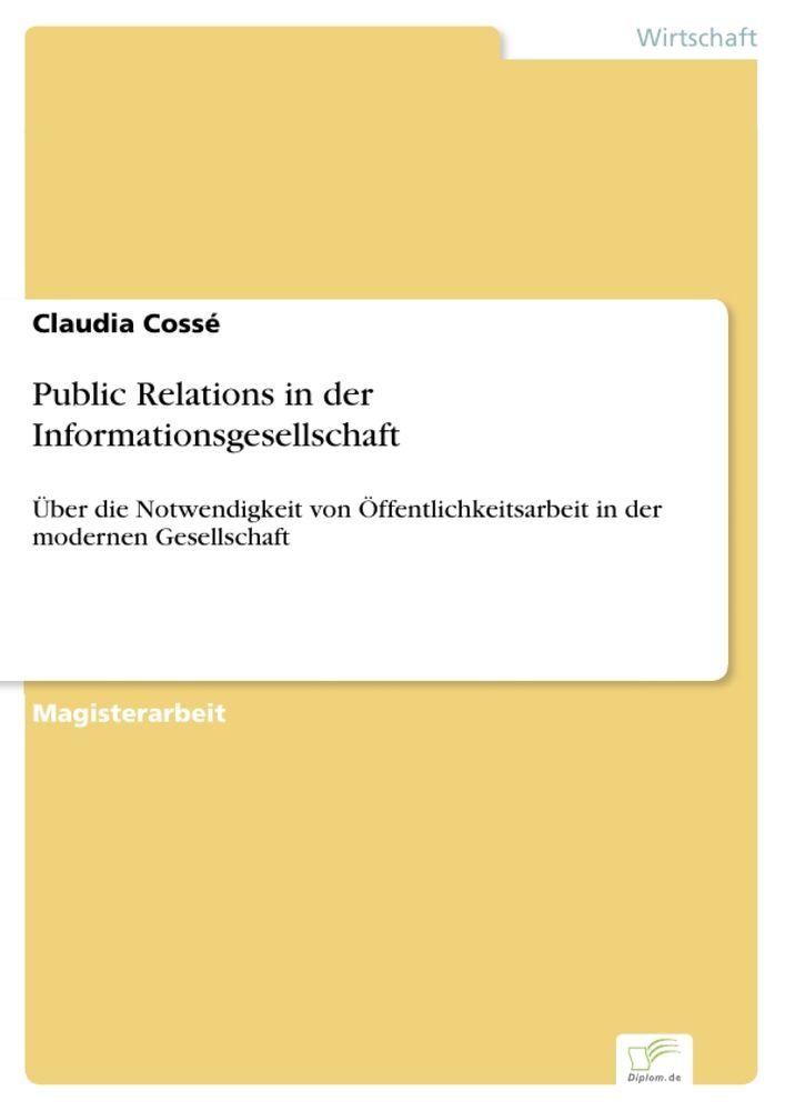 Public Relations in der Informationsgesellschaft
