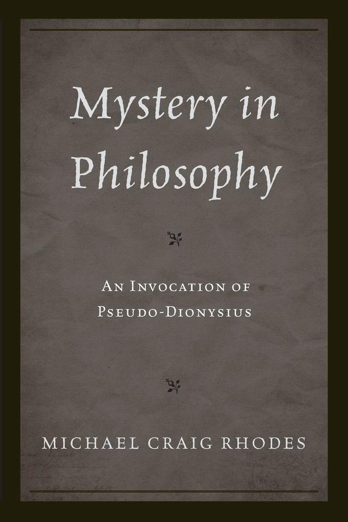 Mystery in Philosophy