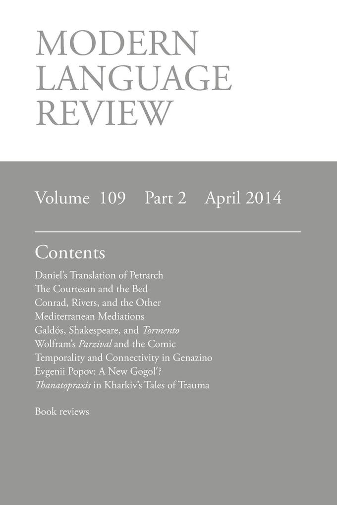 Modern Language Review (109