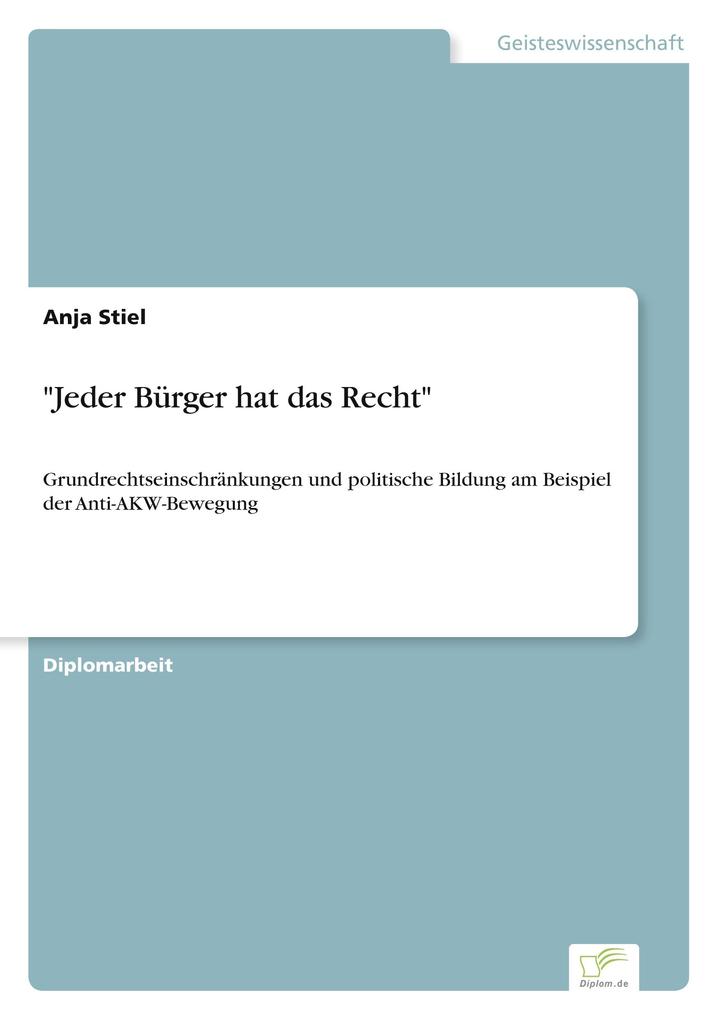 'Jeder Bürger hat das Recht'