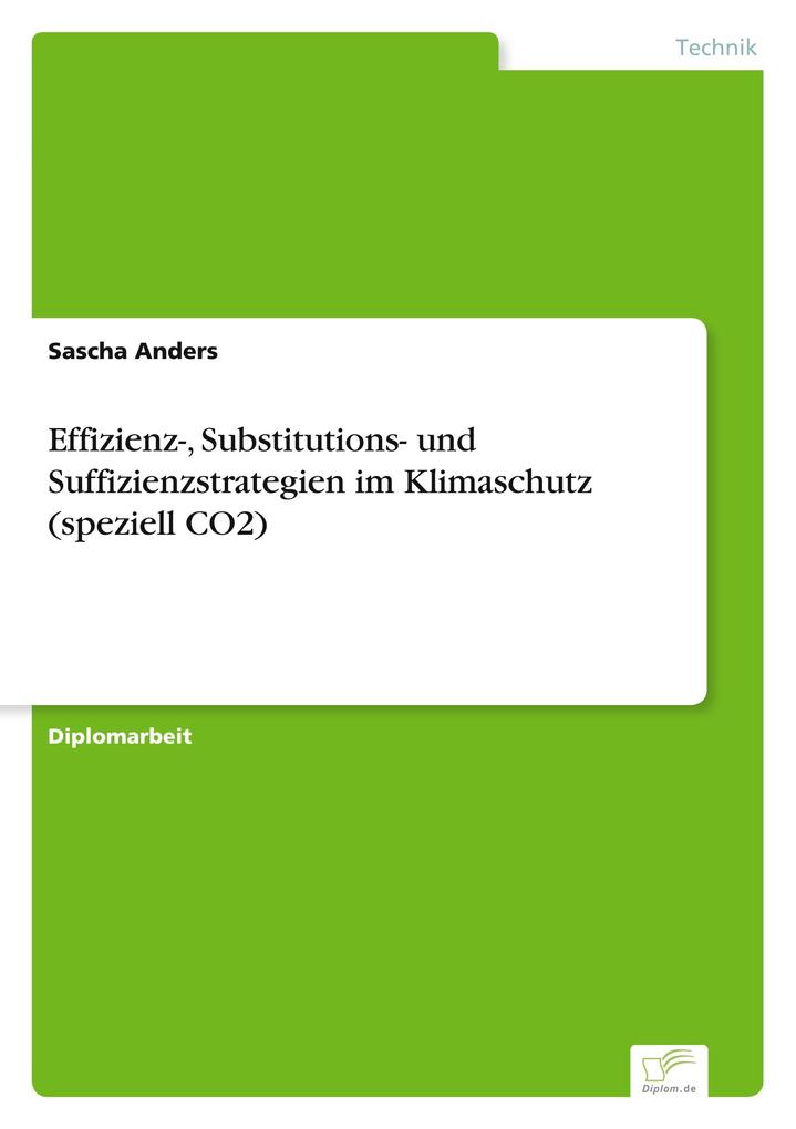 Effizienz- Substitutions- und Suffizienzstrategien im Klimaschutz (speziell CO2)