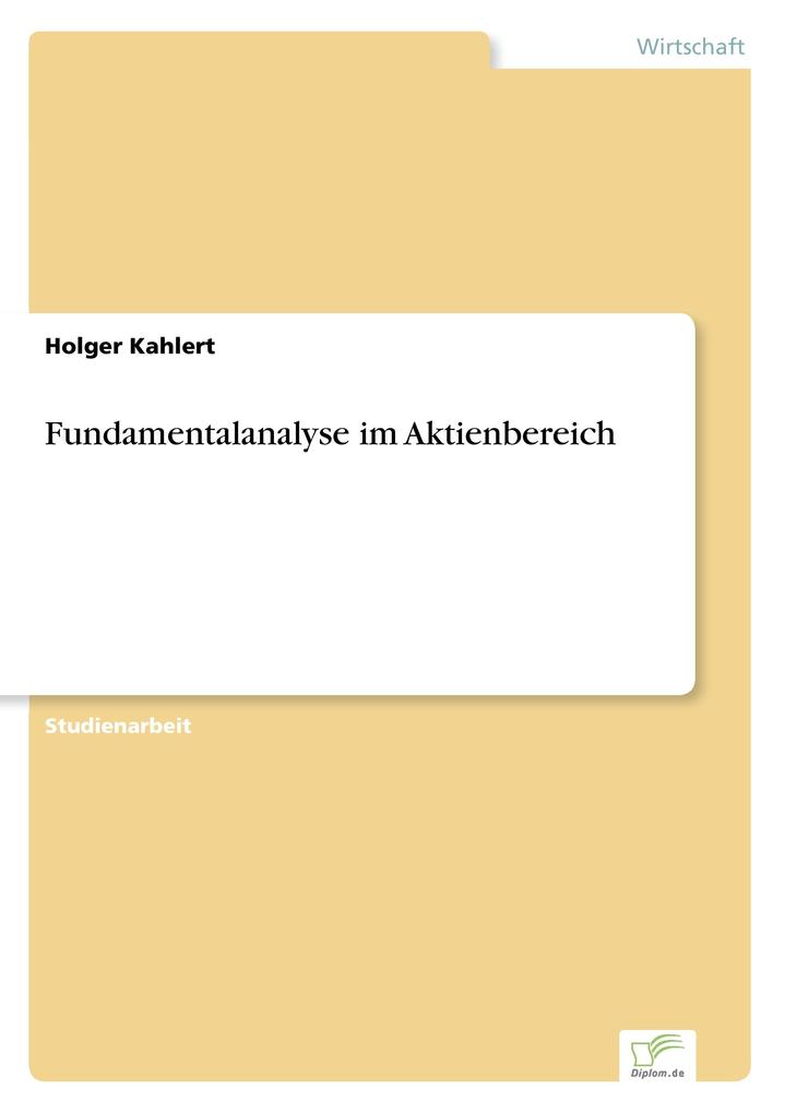 Fundamentalanalyse im Aktienbereich