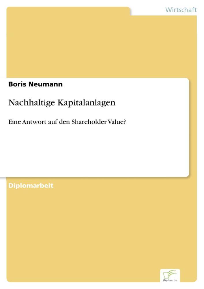 Nachhaltige Kapitalanlagen