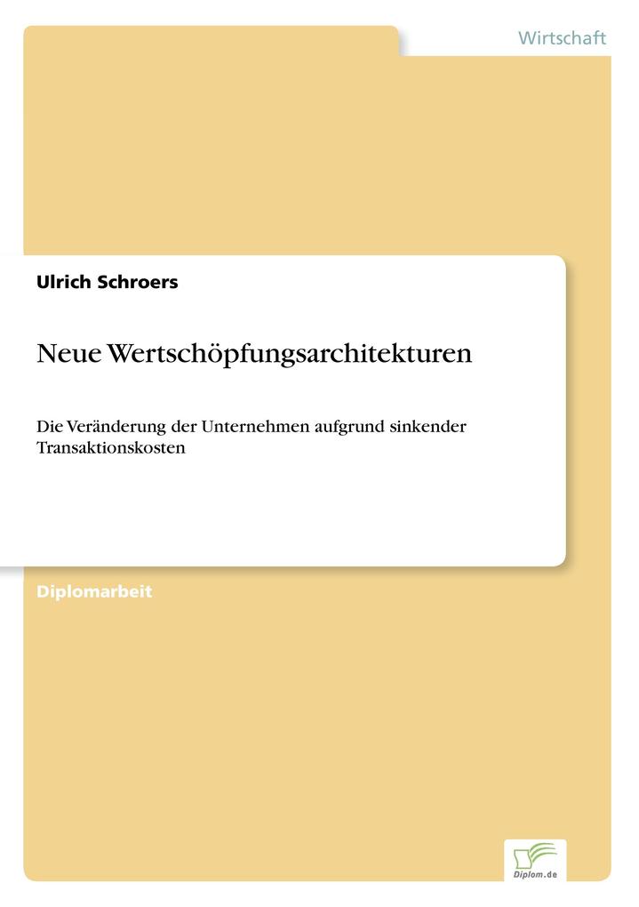 Neue Wertschöpfungsarchitekturen