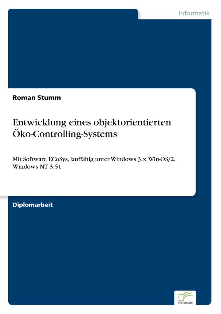 Entwicklung eines objektorientierten Öko-Controlling-Systems