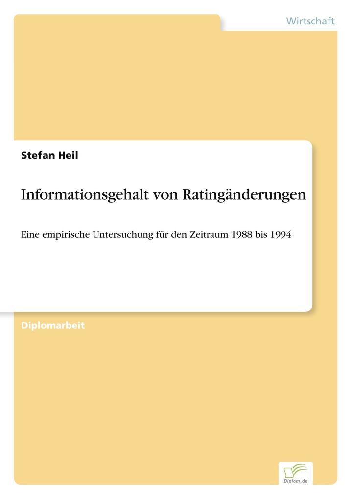 Informationsgehalt von Ratingänderungen