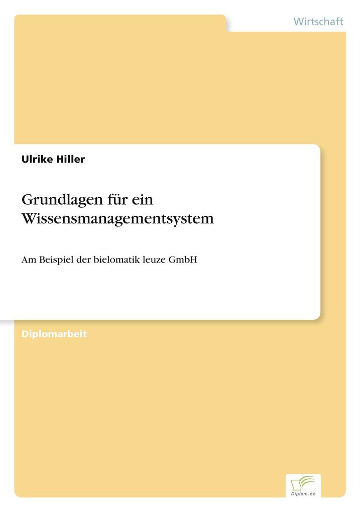 Grundlagen für ein Wissensmanagementsystem