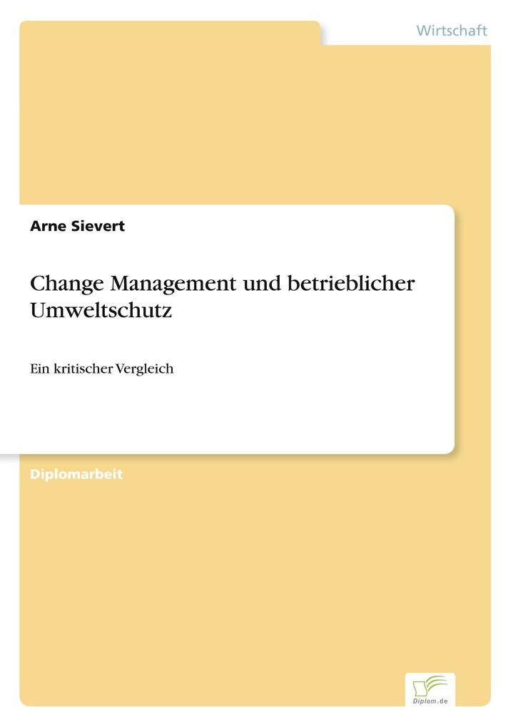 Change Management und betrieblicher Umweltschutz