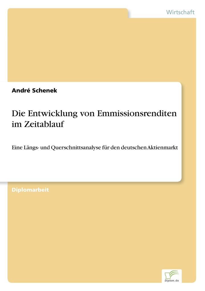 Die Entwicklung von Emmissionsrenditen im Zeitablauf